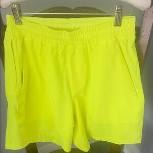 Lululemon Athletica Neon Yellow Athletic Shorts
